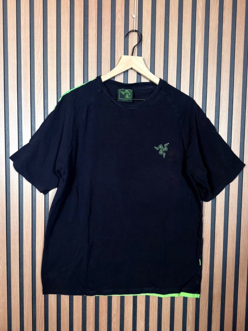 Razer T Shirt Large Mens Black Short Sleeve Graphic Snake Crewneck Tee